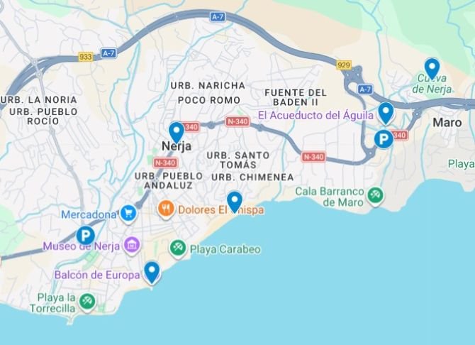 Nerja lankytinos vietos